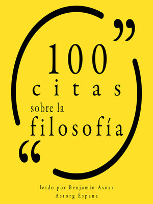 cover image of 100 frases sobre la filosofía